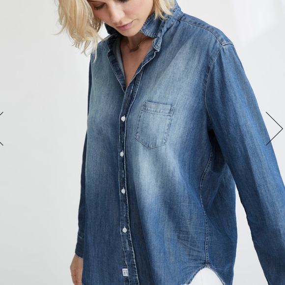 Frank Eileen Tops Frank Eileen Distressed Vintage Wash Denim Poshmark